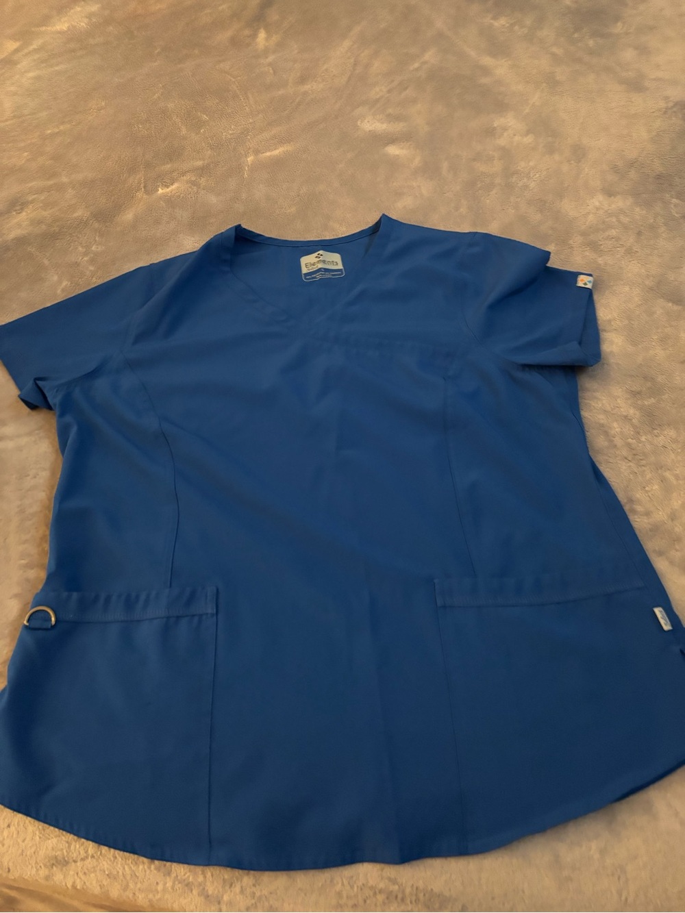 Blue Medical Scrub Top - Solid Royal Blue